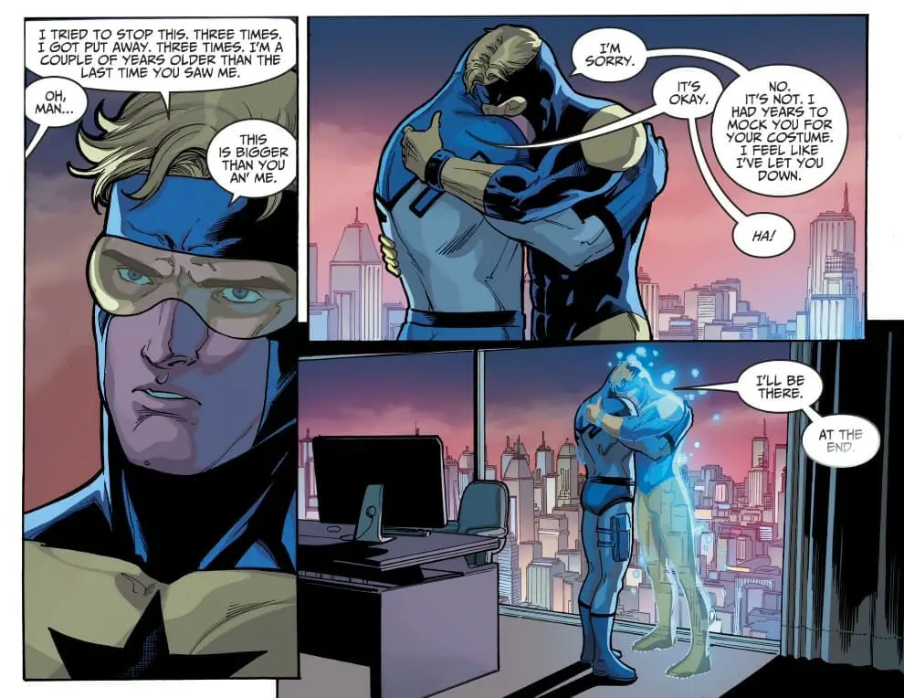 blue beetle and booster gold pop