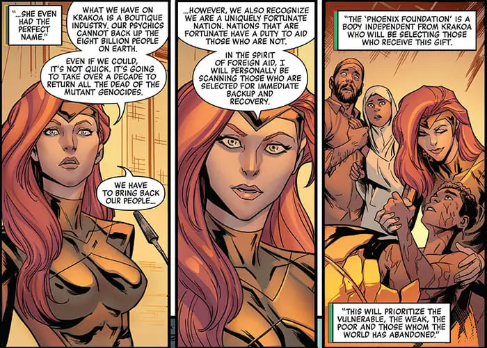 Jean Grey announces the Phoenix Foundation