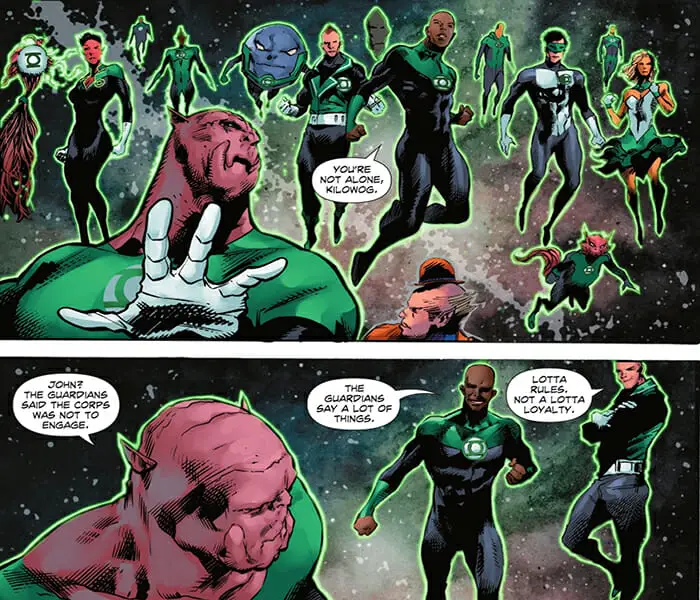 Green Lantern Corp Unite Around Kilowog