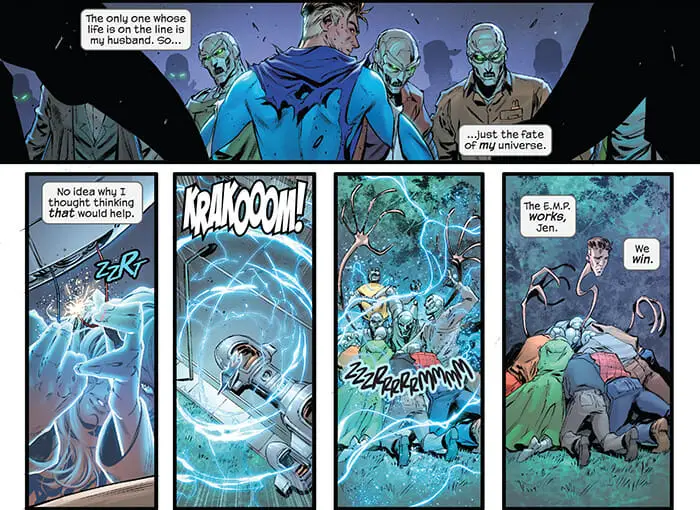 Mr. Fantastic and Invisible Woman vs Doombots